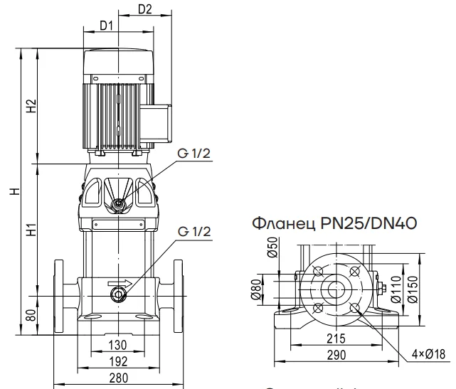 Фланцы насосов CNP CDM 10-22