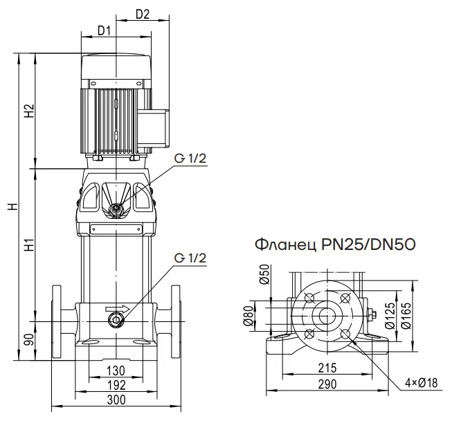 Фланцы насосов CNP CDM 15-5