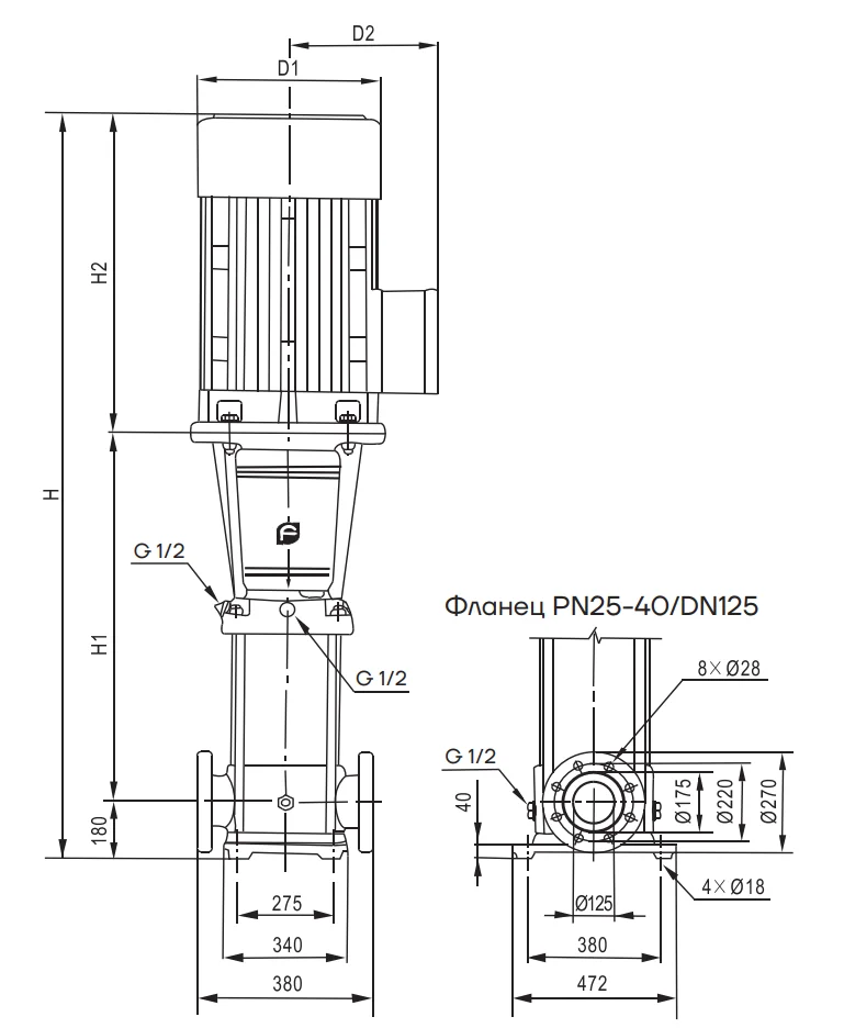 Фланцы насосов CNP CDM 150-2