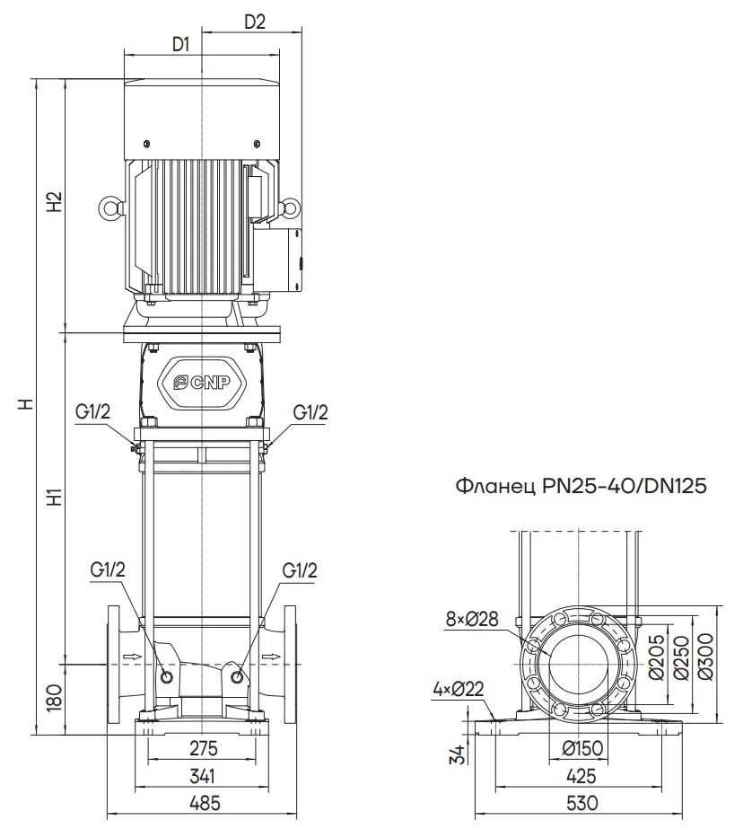 Фланцы насосов CNP CDM 155-3
