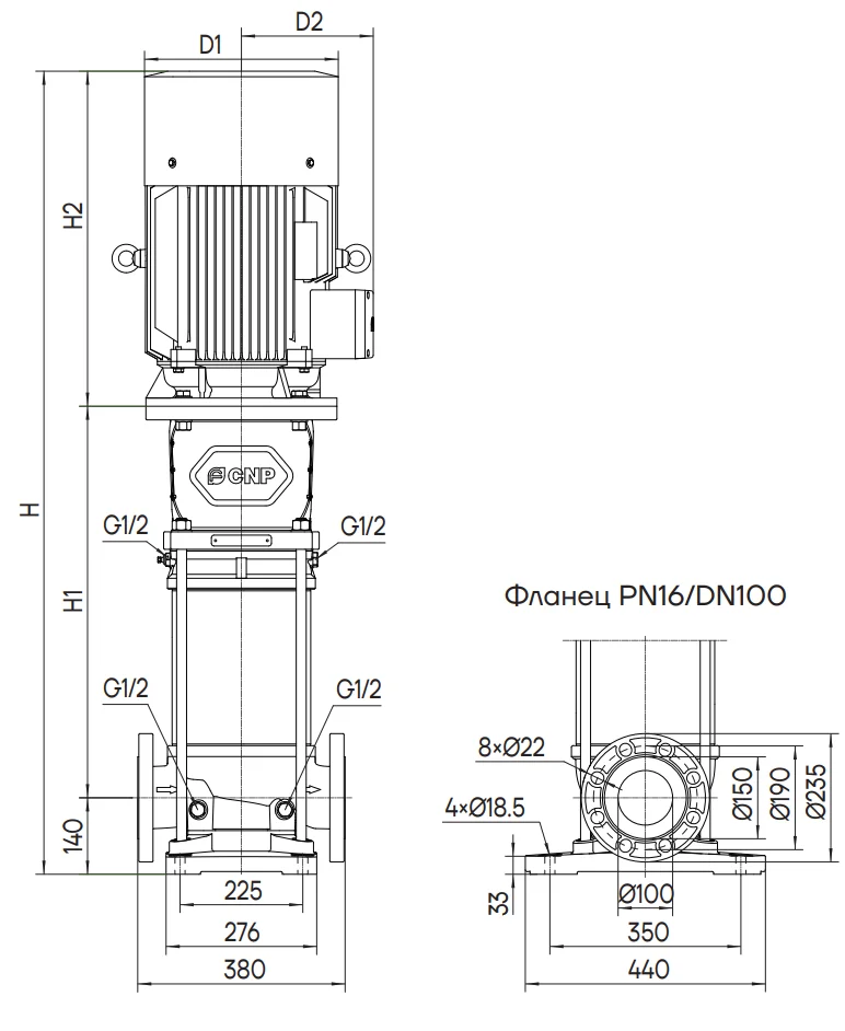 Фланцы насосов CNP CDM 95-1