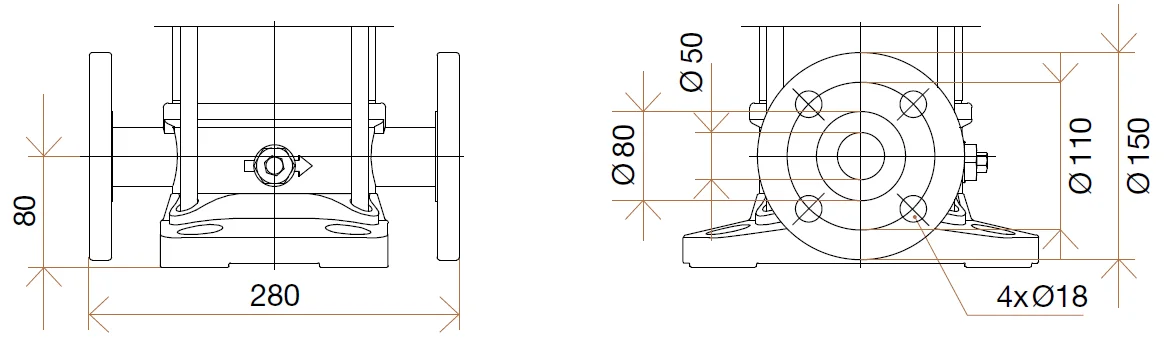 Фланцы насосов Hydroo VF 10-3